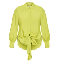 City Chic Plus Size Rosa Tie Shirt