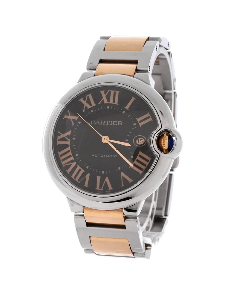 Pre-Owned Cartier Ballon Bleu de Cartier Automatic Watch in Stainless Steel and Rose Gold 42mm