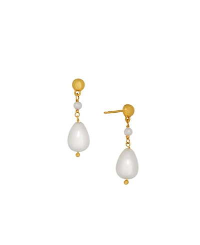 Ottoman Hands Kyra Pearl Drop stud Earrings