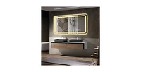 Busdays 28" x 60" Led Bathroom Vanity Mirror, Anti-Fog Dimmable Wall Mirror, Shatter-Proof Tempered Glass, Ideal for Makeup and Shaving
