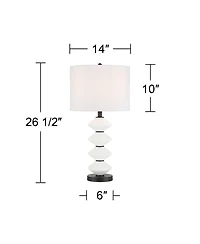 360 Lighting Lucy 26 1/2" High Glass Table Lamp with Dimmer