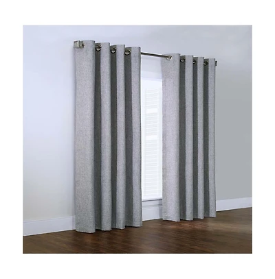 Habitat Linum Solid Textured Inspired Allure Home or Office Light Filtering Grommet Curtain Panel