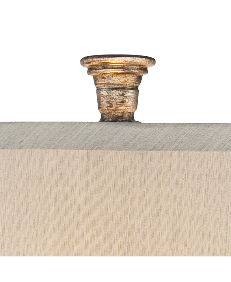 Barnes & Ivy Traditional Mercury Glass Table Lamp with Usb Port and Led Nightlight, 33.75" Tall