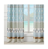 Greenland Home Fashions Thalia Stylized Florals and Geometric Prints Bohemian Ultimate Comfort Panel Pair Each Panel 42"x84"