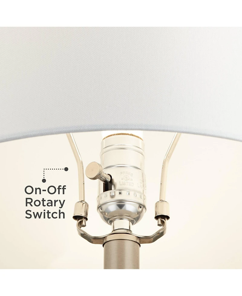 360 Lighting 23" High Small Mid Century Modern Accent Table Lamp Handcrafted Sandstone Finish Ceramic Living Room Colors May Vary