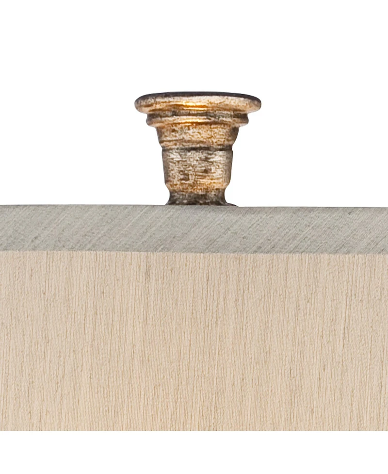 Barnes and Ivy Luke 30.5" Tall Traditional Table Lamp with Silver Glass and Led Nightlight