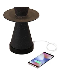 360 Lighting Fiona 24 1/2" High Mid Century Modern 3-Way Table Lamps Set of 2 Usb Port Metal Living Room Charging