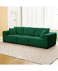 gaomon 108" Cloud Sectional Sofa with Chaise, Modular Corduroy Couch, No Assembly, Convertible Sleeper