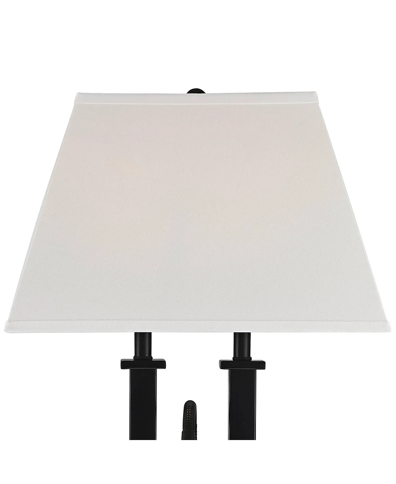 Possini Euro Design Deacon 26" High Industrial Desk Lamps Set of 2 Usb Port Ac Power Outlet Gooseneckk Metal Charging