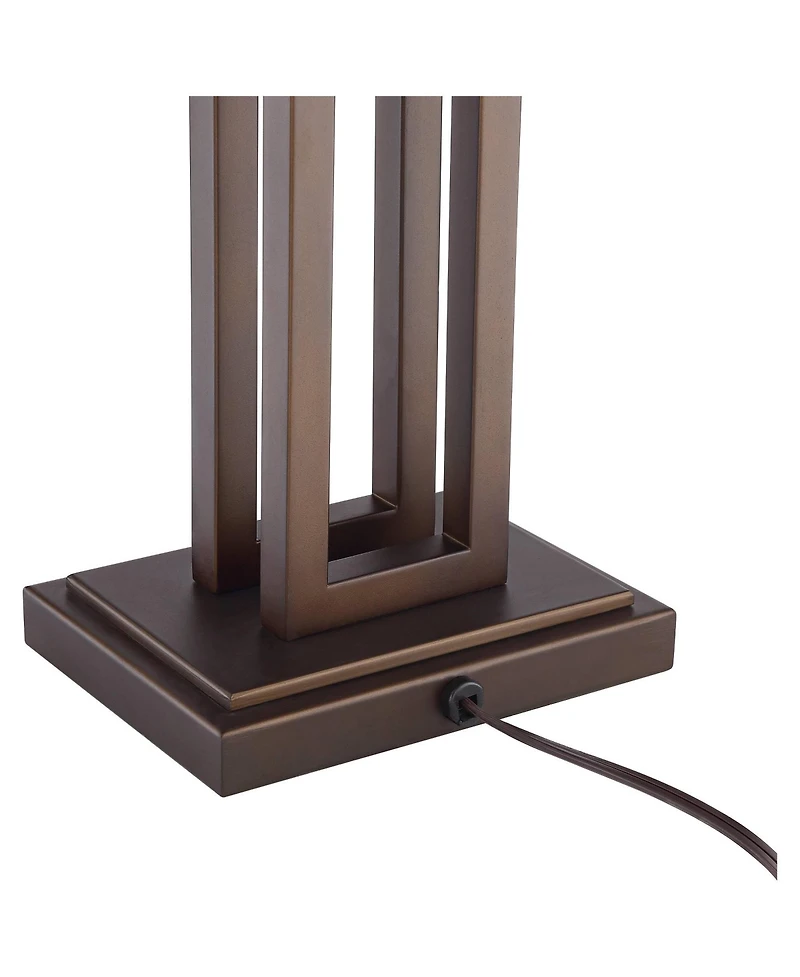 Possini Euro Design Gossard 30" Tall Large Industrial End Table Lamps Set of 2 Pull Chain Bronze Finish Metal Living Room