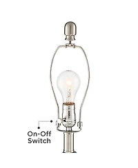 360 Lighting Modern Table Lamp with Usb Charging Port 24 3/4" High Sea Foam Ceramic Oatmeal Drum Shade for Living Room Desk Bedroom