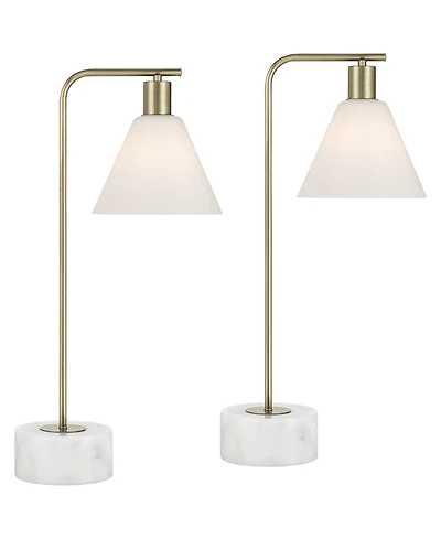 360 Lighting Bella 24 1/2" High Brass 1-Light Table Lamp Set of 2