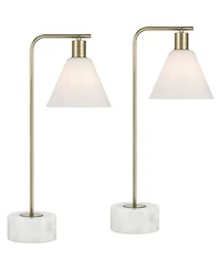 360 Lighting Bella 24 1/2" High Brass 1-Light Table Lamp Set of 2