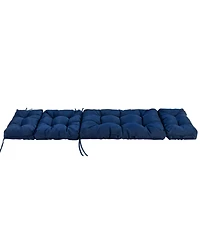 Sugift Outdoor Lounge Chaise Cushion with String Ties for Garden Poolside