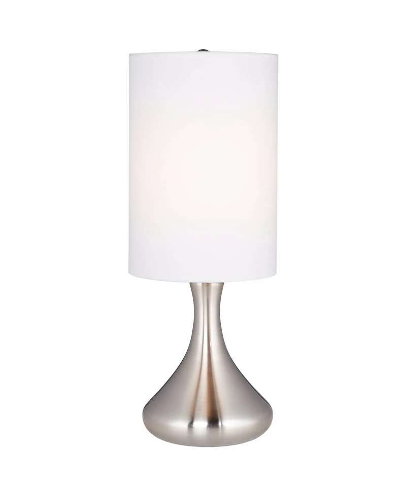 360 Lighting Mini Droplet 17" High Small Modern Accent Table Lamp Brushed Nickel Finish Metal Single Living Room Bedroom