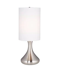360 Lighting Mini Droplet 17" High Small Modern Accent Table Lamp Brushed Nickel Finish Metal Single Living Room Bedroom