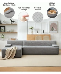 gaomon Modular L-Shaped Sectional Sofa with Chaise, Cloud Couch