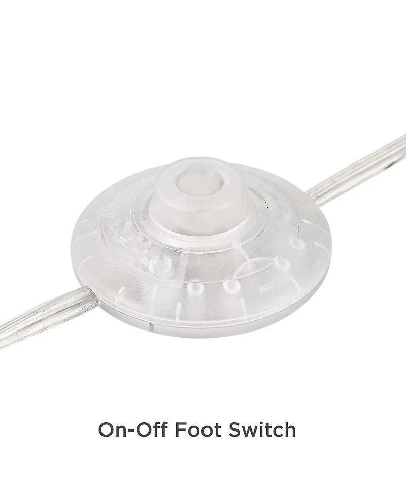 360 Lighting Serra Modern 64" Tall Standing Floor Lamps Set of 2 Lights Chairside Arc Foot Switch Offset Arm Metal Warm