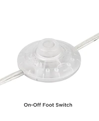 360 Lighting Serra Modern 64" Tall Standing Floor Lamps Set of 2 Lights Chairside Arc Foot Switch Offset Arm Metal Warm