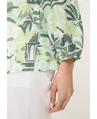 Olsen Women's Safari Print Tunic Blouse