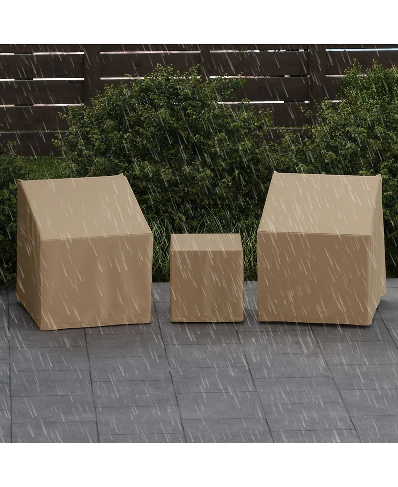 Sugift Patio Furniture Covers Waterproof Outdoor Conversation Covers for 3 Pieces Bistro Set