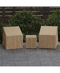 Sugift Patio Furniture Covers Waterproof Outdoor Conversation Covers for 3 Pieces Bistro Set