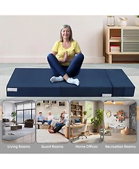 gaomon Convertible Folding Sofa Bed, Memory Foam Futon Sleeper with Pillow for Living Room and Guest Room