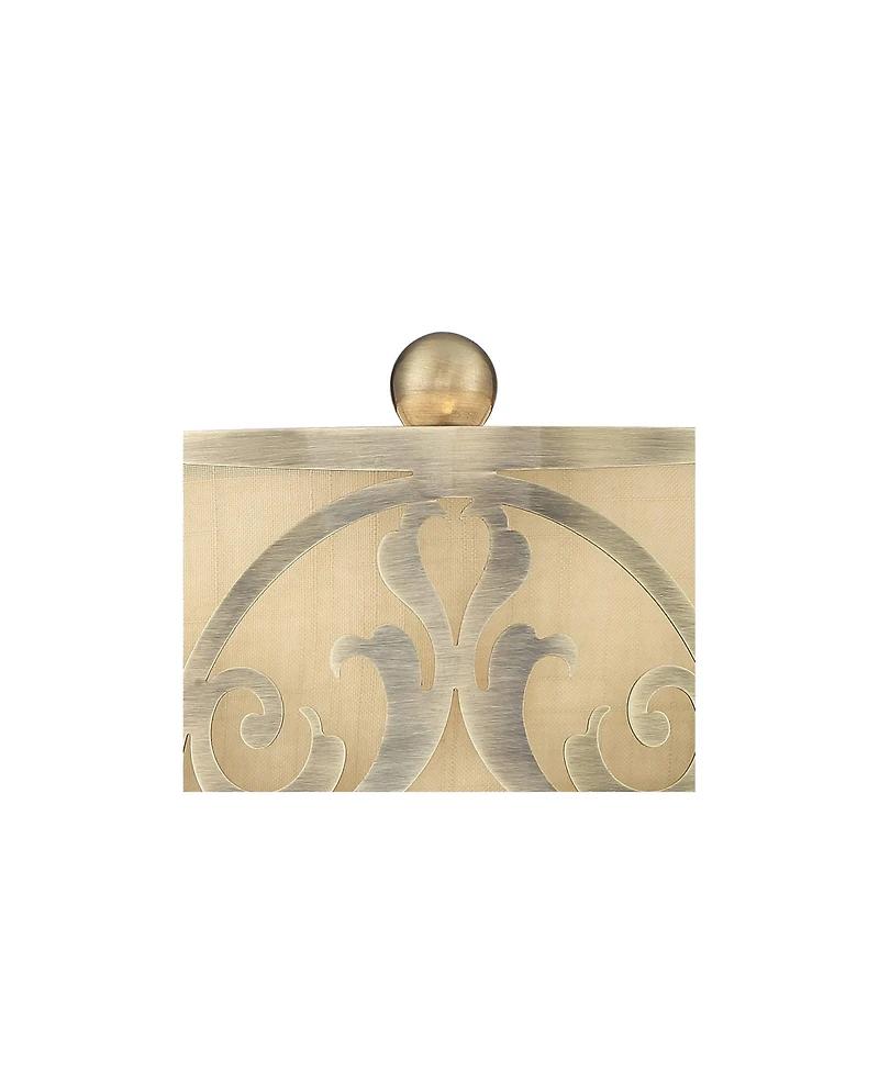 Possini Euro Design Traditional Table Lamp 30 1/2" with Usb Dimmer Tall Brass Metal stick Double Drum Shade for Bedroom Living Room House Home