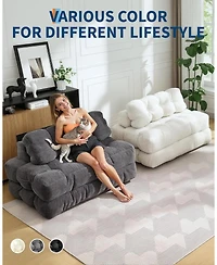 gaomon 79" Folding Sofa Bed, 3-in-1 Convertible Sleeper Chair with Pillow, Floor Couch