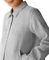 Eileen Fisher Women's Striped Collared Jacket