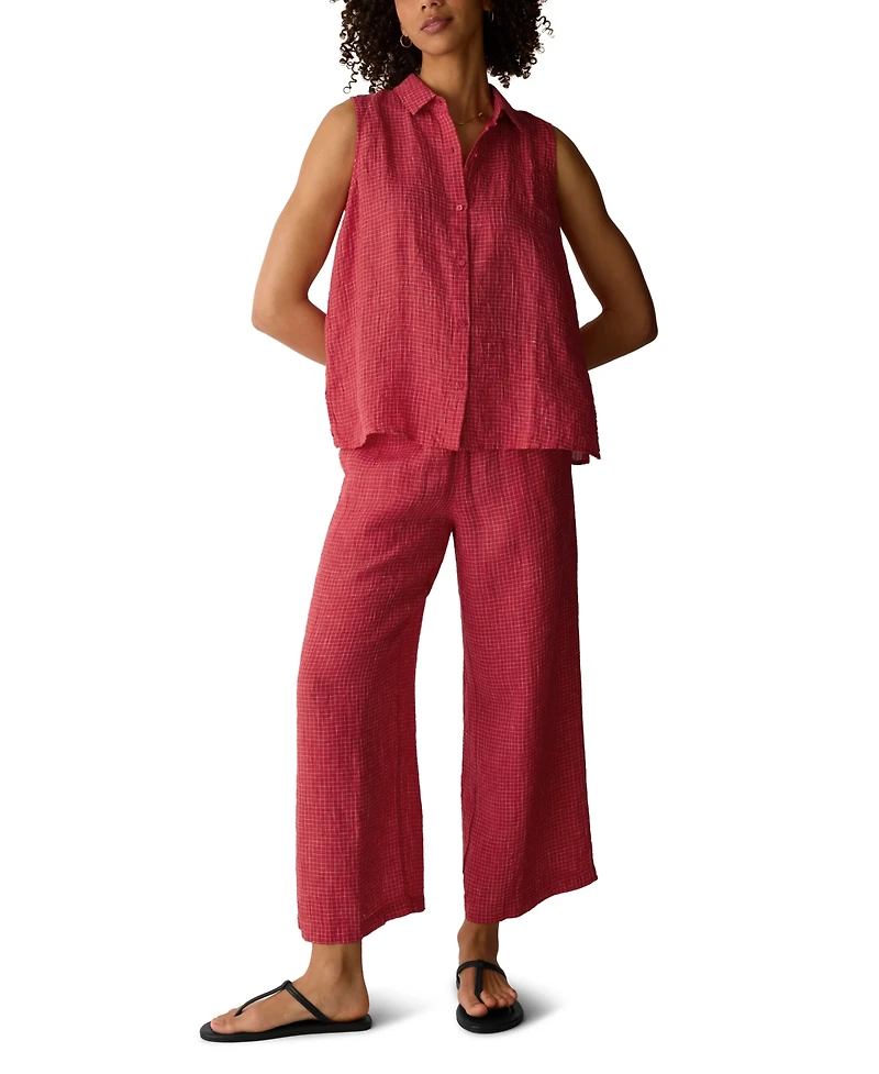 Eileen Fisher Women's Sleeveless Collared Shirt