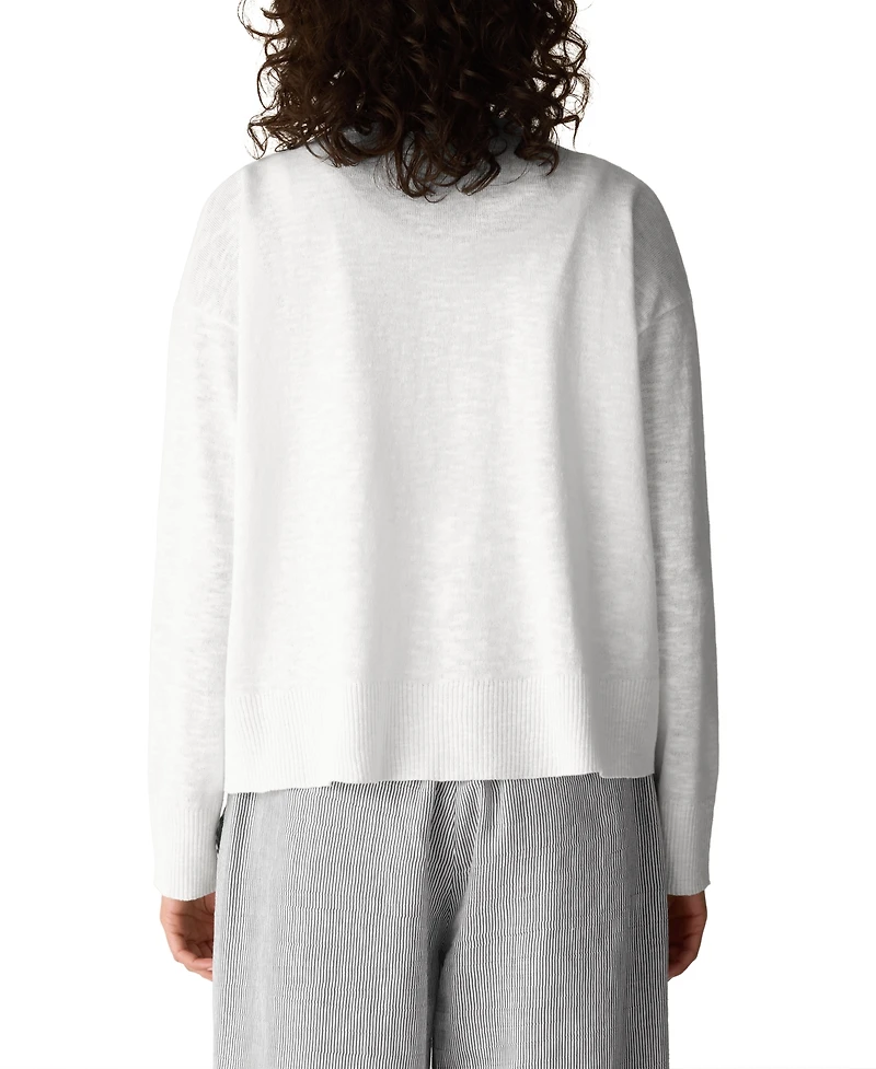 Eileen Fisher Women's V-Neck Long-Sleeve Cardigan Sweater