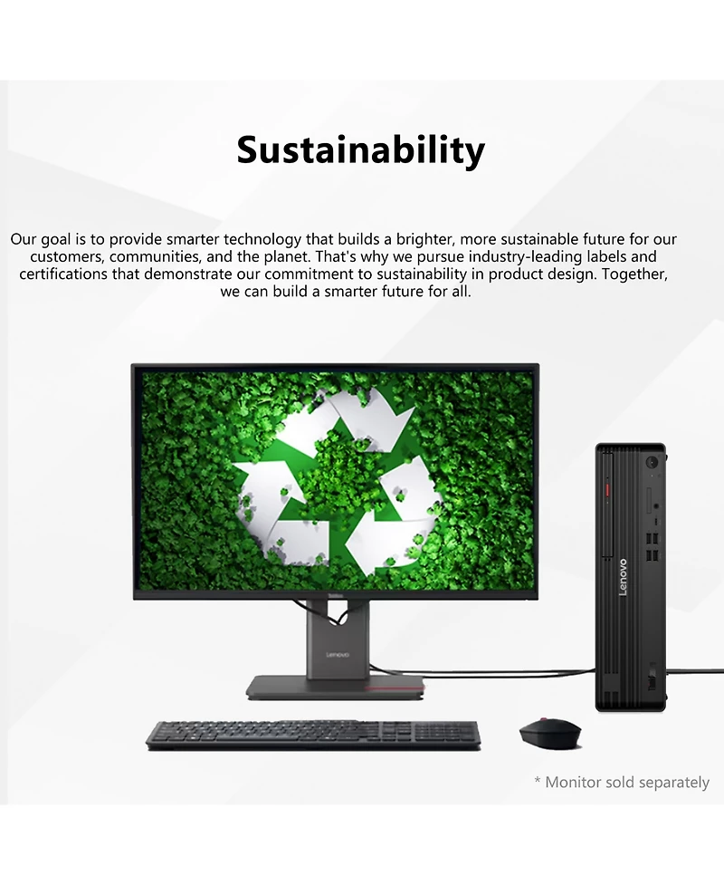 Lenovo ThinkCentre M70s Sff Desktop Intel Core Ultra 7 64GB Ram Intel Graphics 2TB Ssd Storage Windows 11 Pro