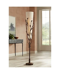 Franklin Iron Works Folia Industrial Rustic 66" Tall Floor Lamp Smart Socket