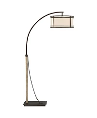 Franklin Iron Works Gentry Industrial Rustic 71 1/2" Tall Arc Floor Lamp with Smart Socket