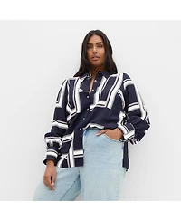 City Chic Plus Hallie Print Shirt