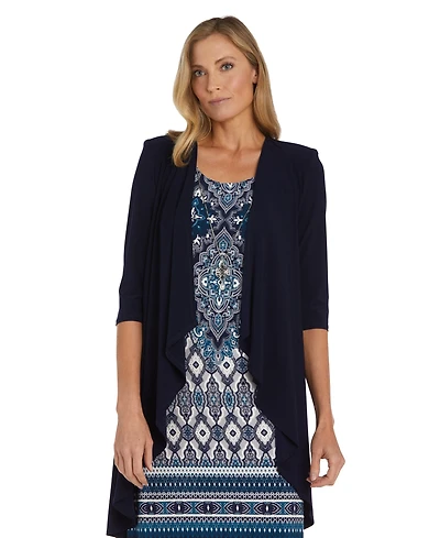 R & M Richards Petite Daytime Printed Jacket Dress
