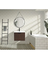 Ari Bath Diego 24" Floating Bathroom Vanity Walnut