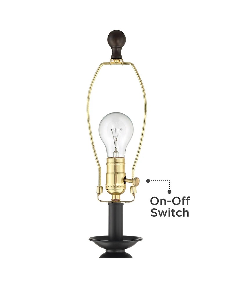 Franklin Iron Works Annie Rustic Floor Lamp with Riser 67 1/2" Tall Iron Scroll Cream Hardback Drum Shade