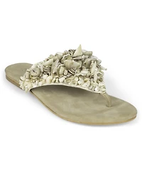 Jeffrey Campbell Women's Tidal Wave Shell Thong Flat Sandals