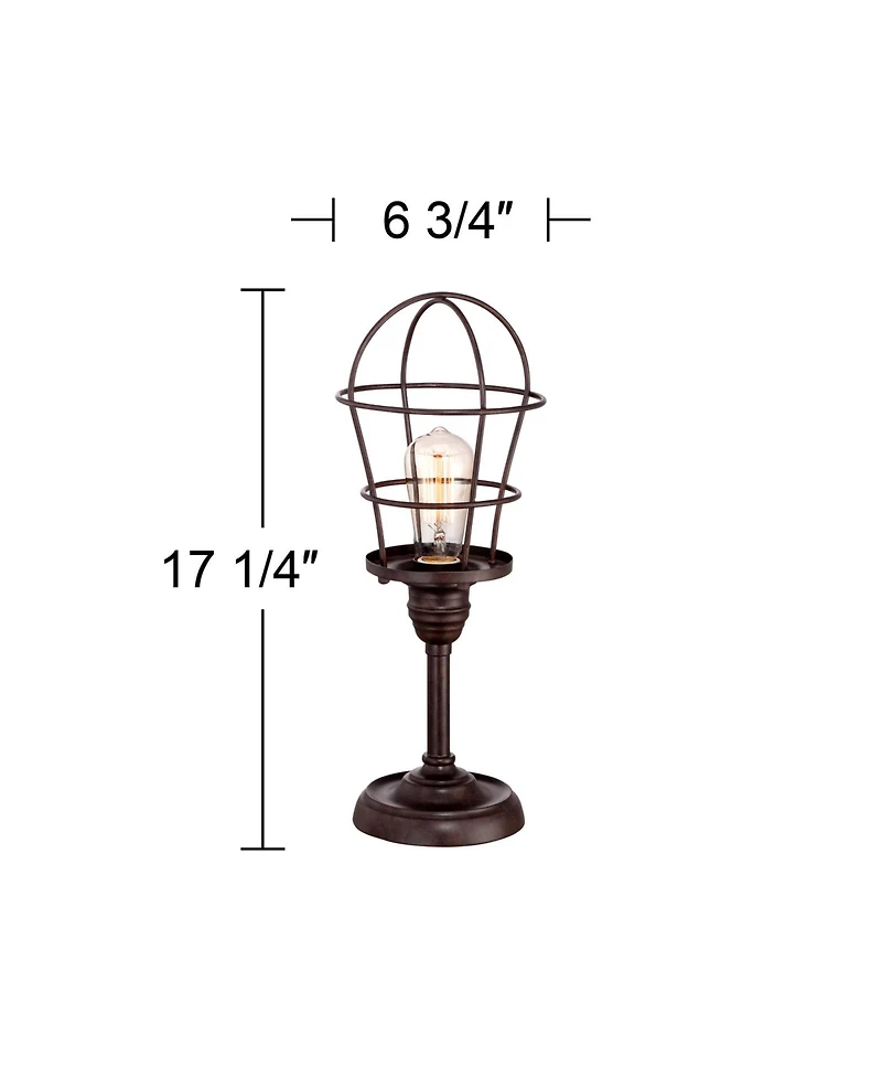 Franklin Iron Works Modern Industrial Desk Table Lamp 17 1/4" High