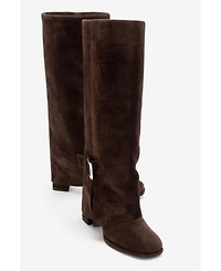 Forever & Always Shoes Women's Lojo Leather Block Heel Boot