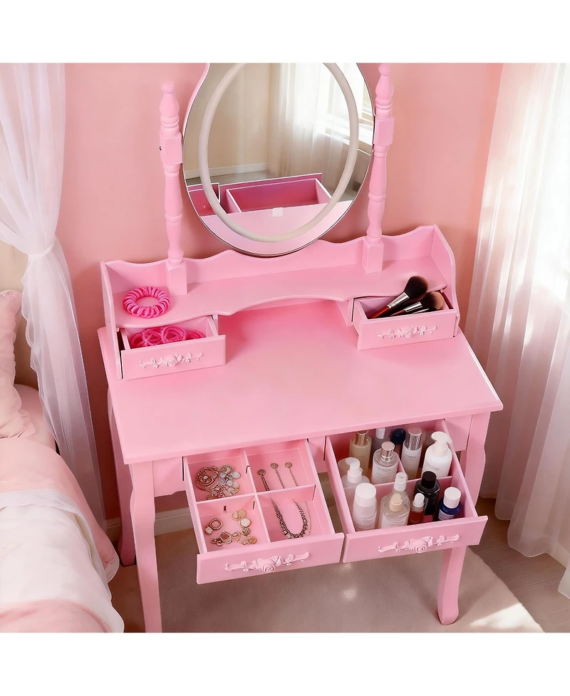 Rainsken Princess Vanity Desk Set