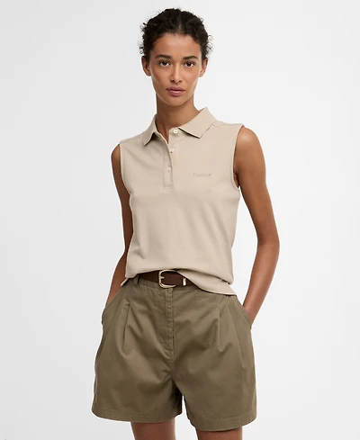 Barbour Women's Bowford Ribbed Collar Polo Top