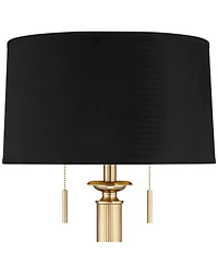 Possini Euro Design Wynne 30" Tall Large Traditional End Table Lamps Set of 2 Dual Usb Ports Gold Metal Shade Charging