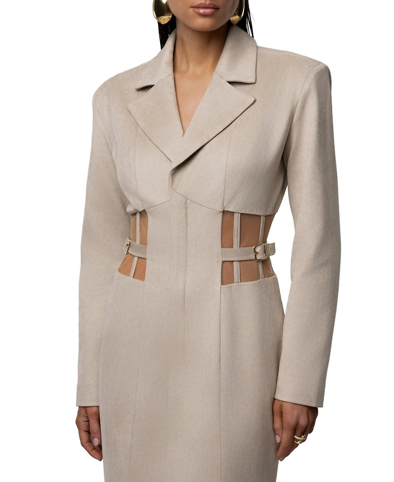 Jluxlabel Women's Toffee Haze Suede Dress