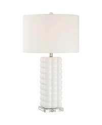 360 Lighting Norma 28" High Textured Bubble Ceramic Table Lamp with Dimmer