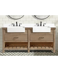 Ari Bath Marina 72" Bathroom Vanity Weathered Fir
