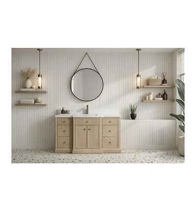 Ari Bath Redondo 55" Bathroom Vanity Ash Oak