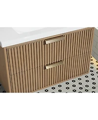 Ari Bath Diego 30" Floating Bathroom Vanity Oak